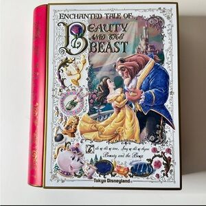 Tokyo Disney Resort Beauty and Beast Metal Book Tin Case
